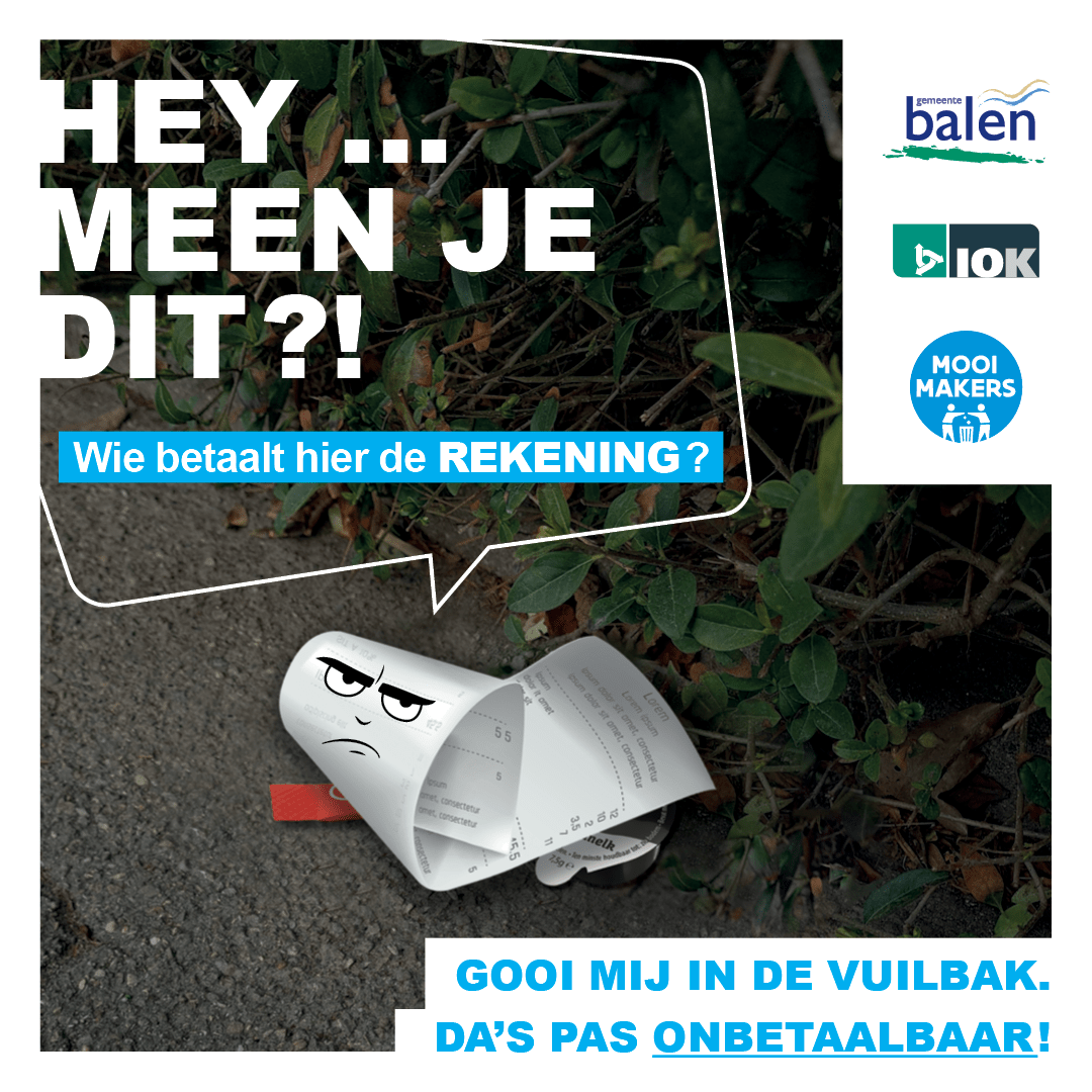 campagnebeeld rekening sensibilisering zwerfvuil