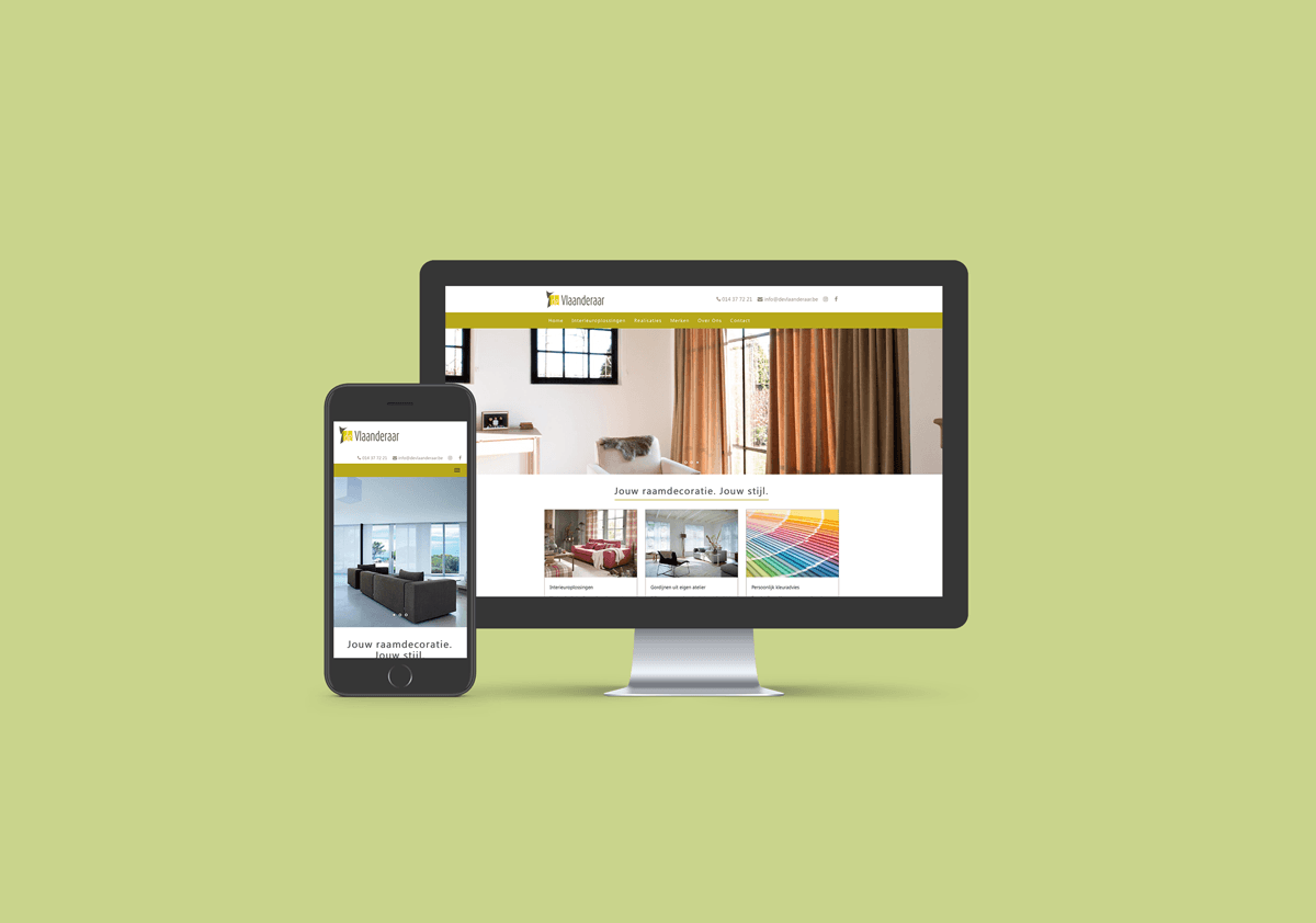De Vlaanderaar website responsive mobiel en desktop