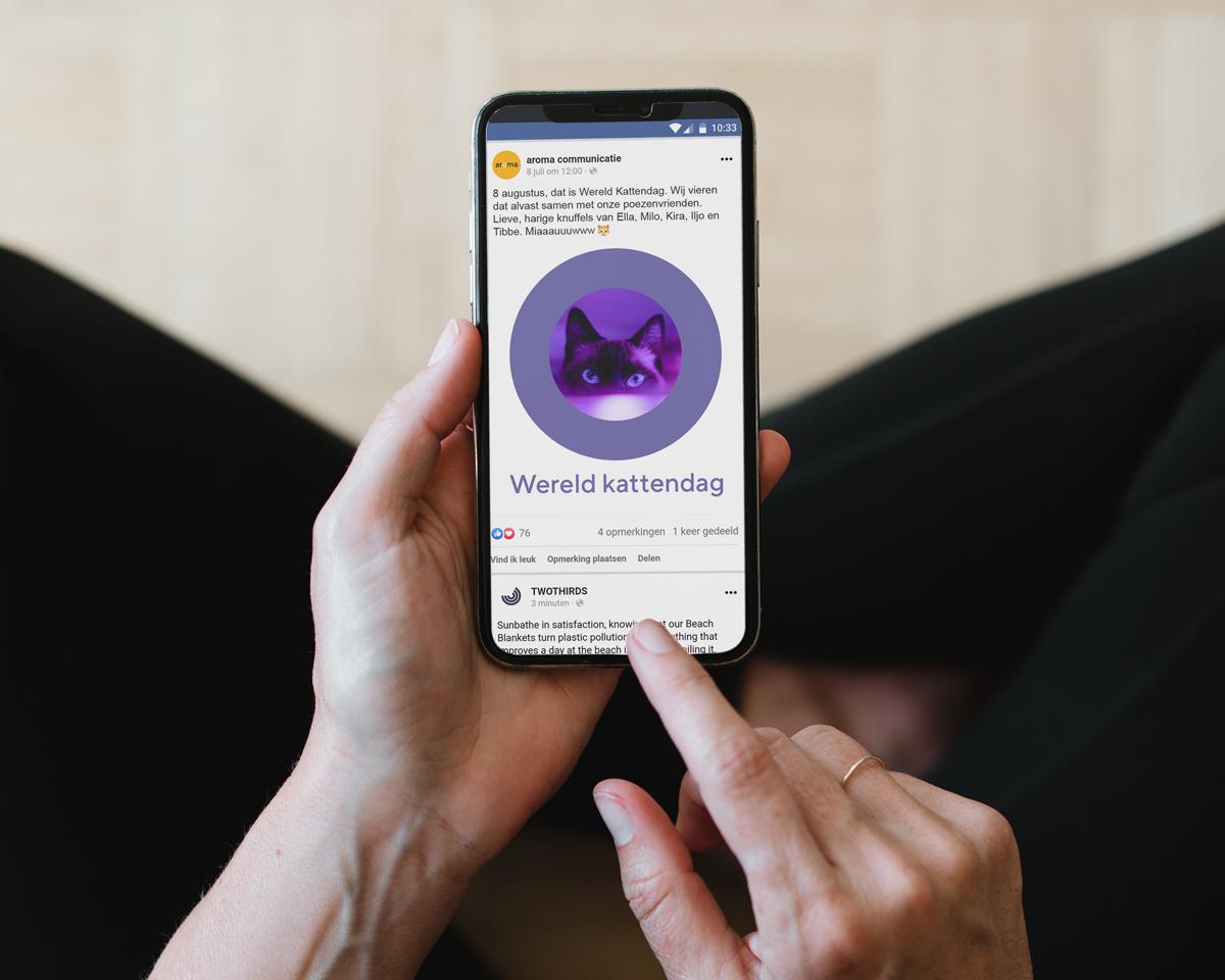 aroma communicatie nieuw logo en huisstijl facebookpost